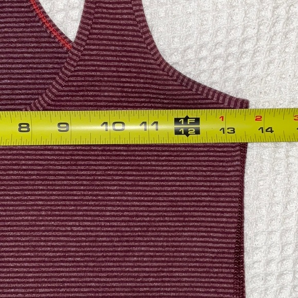 Lululemon Maroon Red Stripe Cool Racerback Tank Top. Like new! Size 4 - Picture 9 of 13